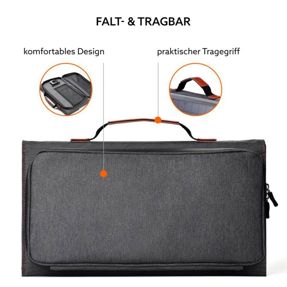 Choetech Reise-Solarladegerät – Faltbares Solar Ladegerät, Solar Ladegerät 36W mit USB-Anschluss – Weiteres Produktbild 7